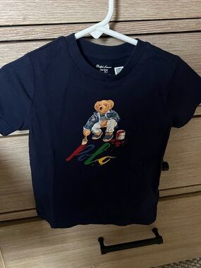Polo by Ralph Lauren Navy Bear Painter Graphic Tee -18 months